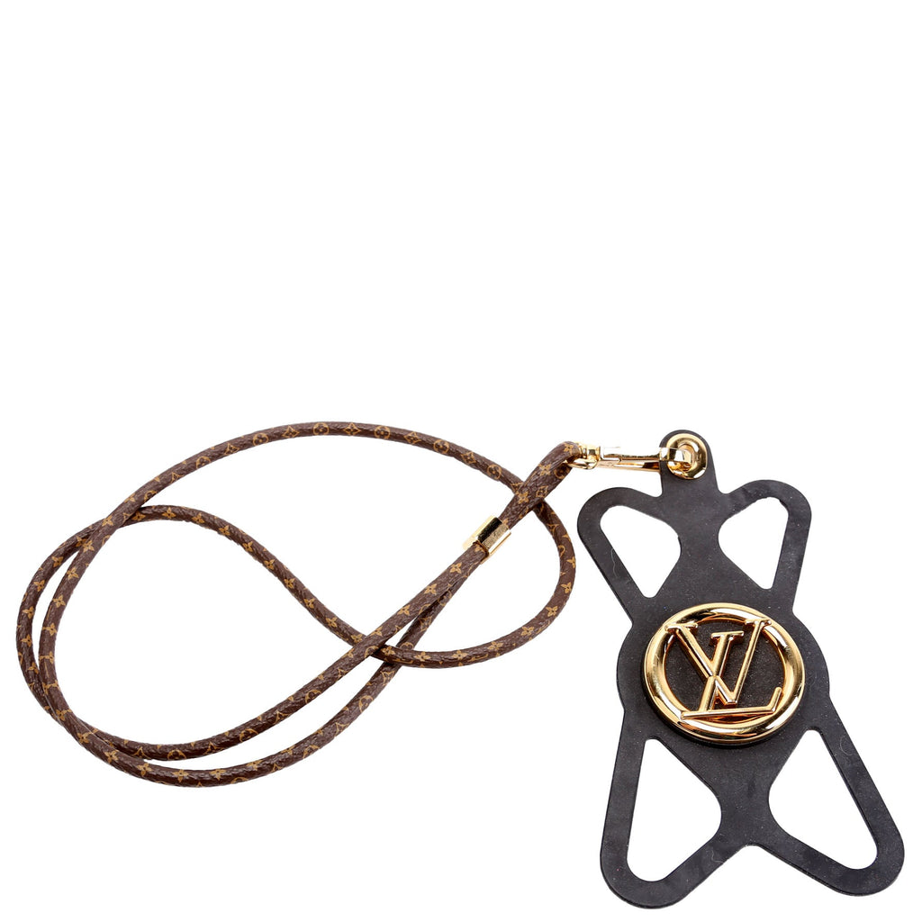 Louise Phone Holder Monogram/Silicone Brown/Black