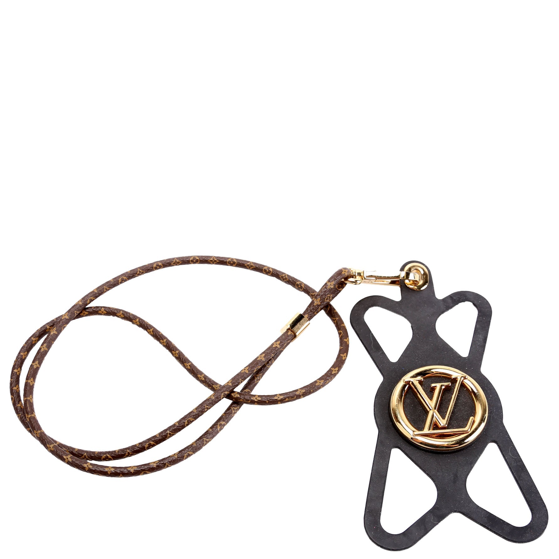 Louise Phone Holder Monogram/Silicone Brown/Black