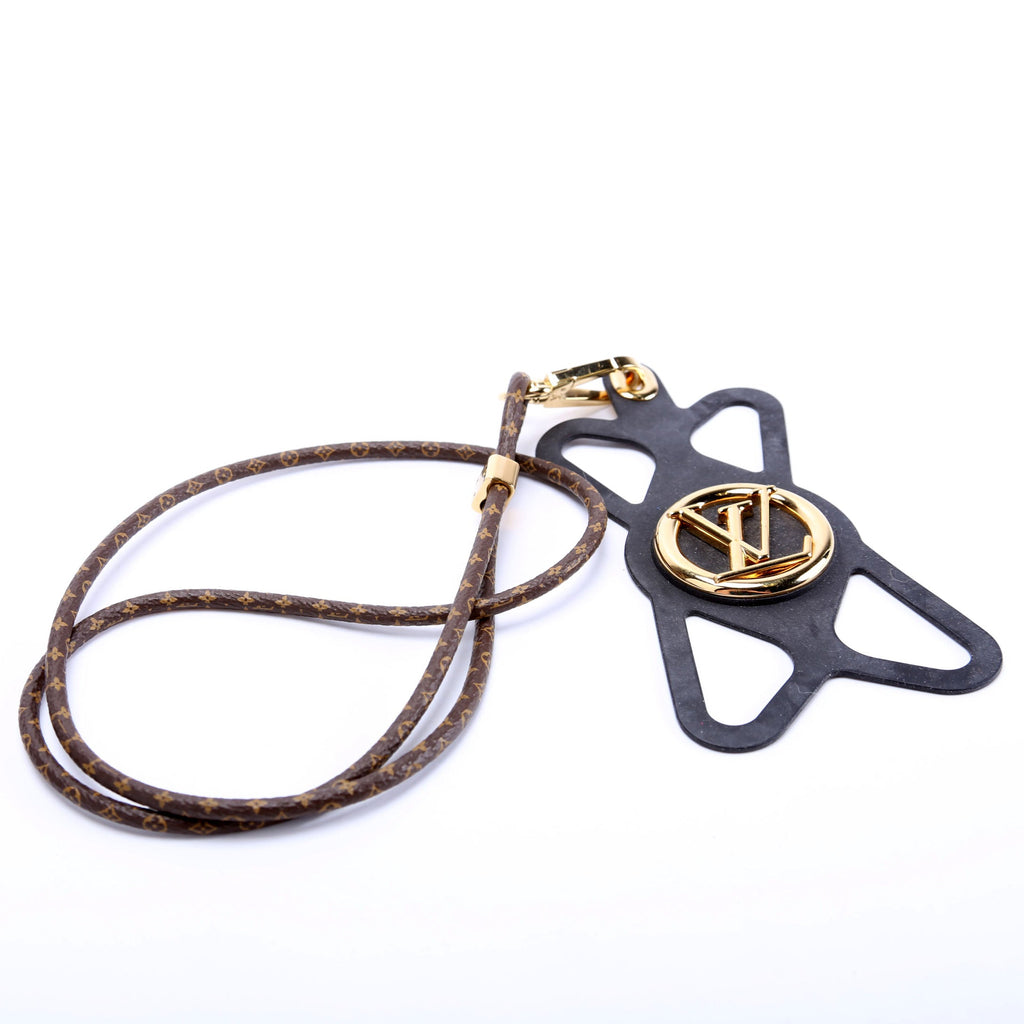 Louise Phone Holder Monogram/Silicone Brown/Black