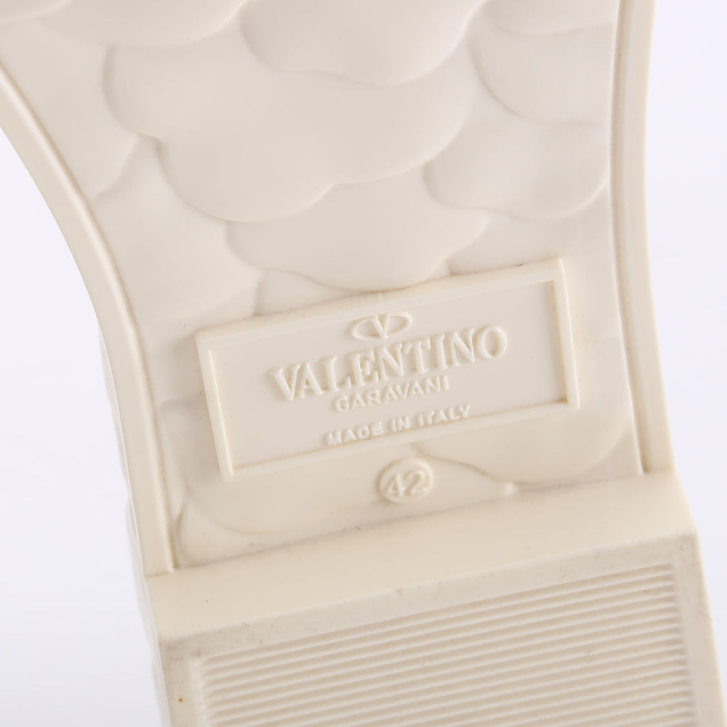 Platform Sculpted Poolside Mules Size 42 White