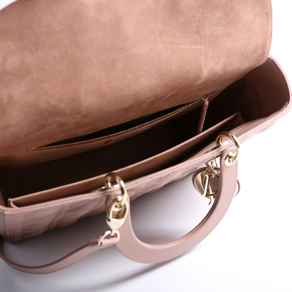 Dior Lady Dior Large Lambskin Newer Pink