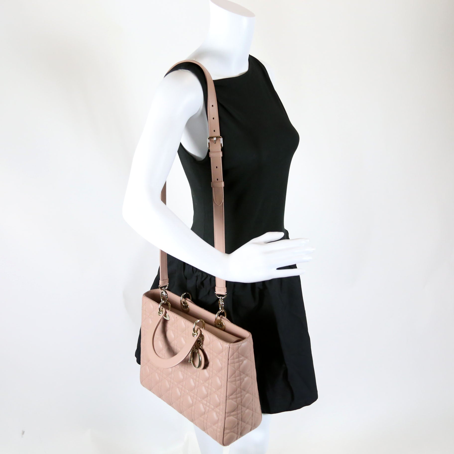 Dior Lady Dior Large Lambskin Newer Pink