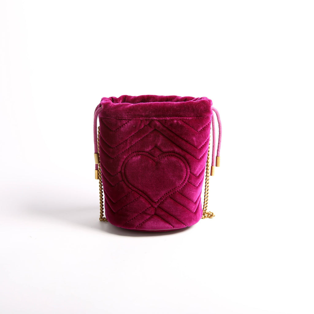 575163 Velvet Marmont Mini Bucket Purple