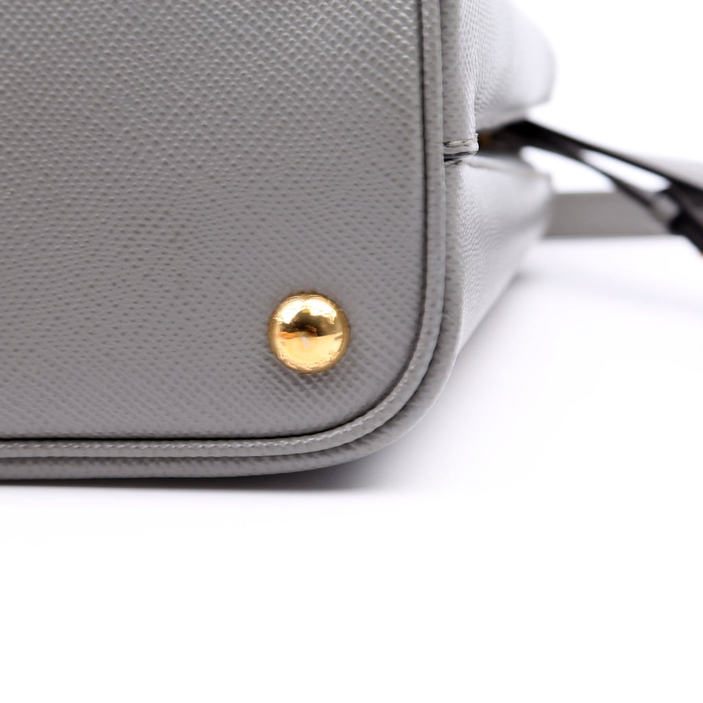 1BA217 Saffiano Cuir Small Panier Bag Grey