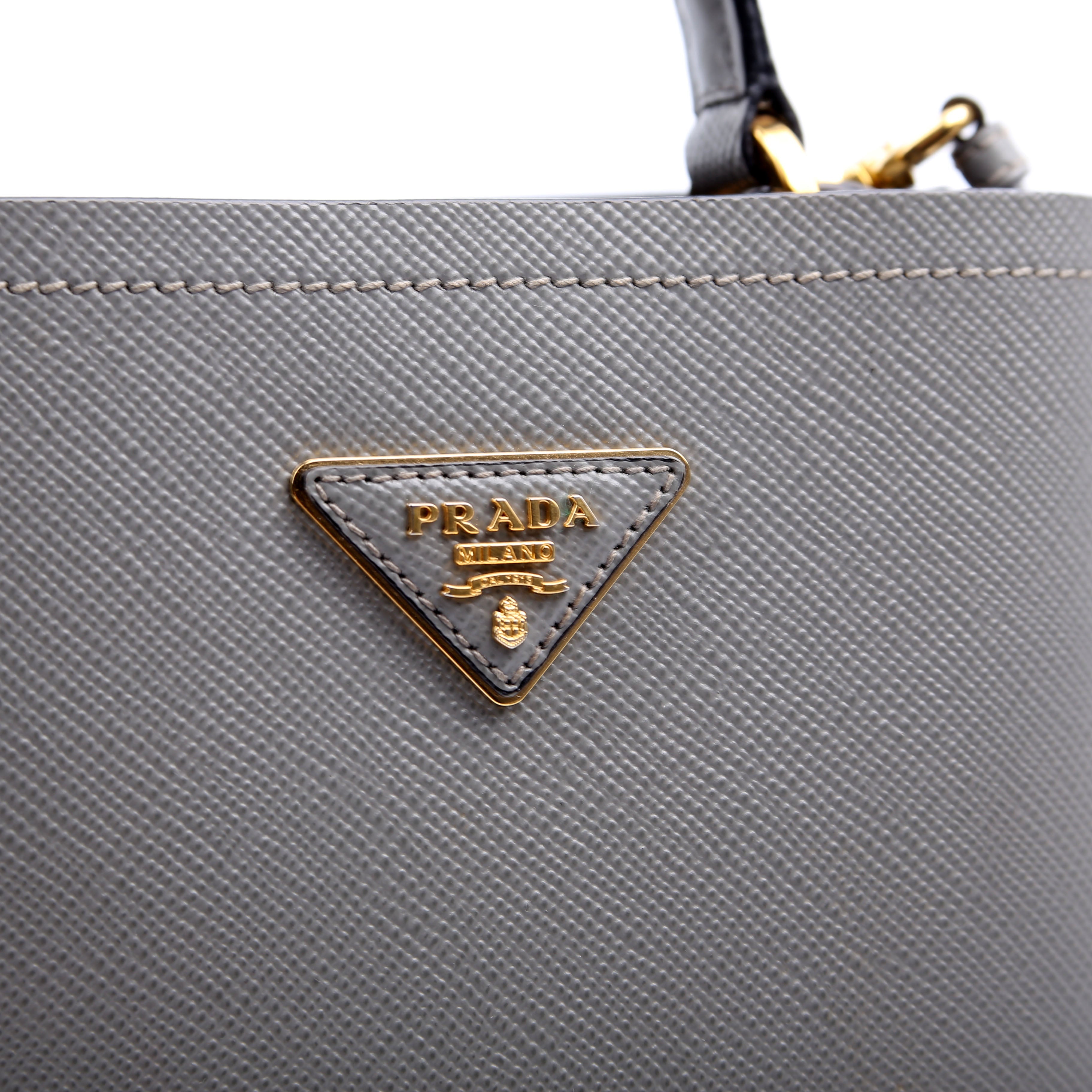 1BA217 Saffiano Cuir Small Panier Bag Grey