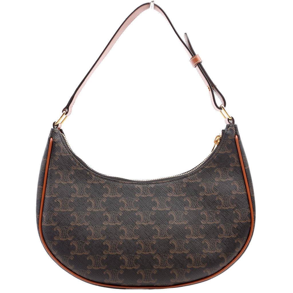 Ava Triomphe Medium Canvas/Calfskin Brown