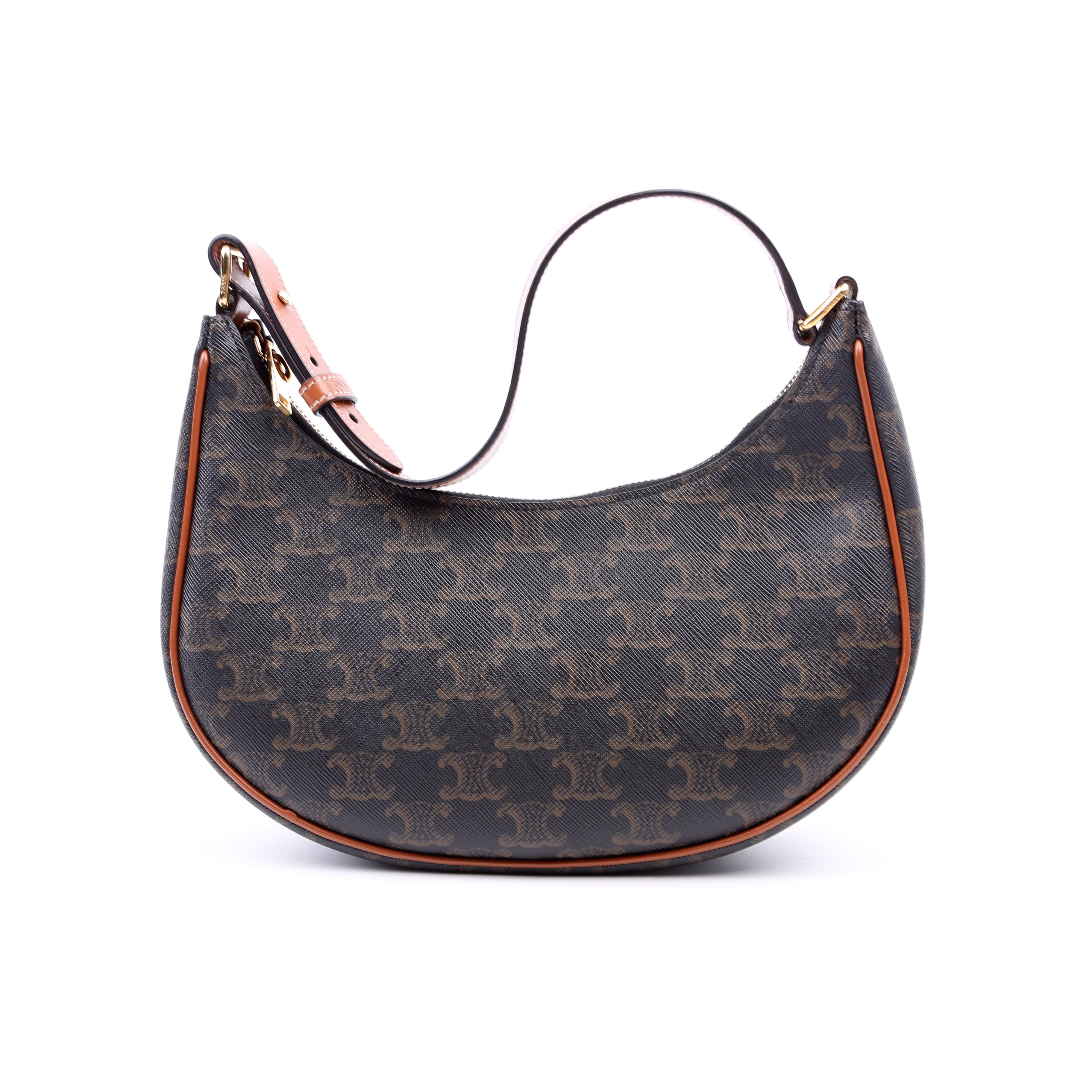 Ava Triomphe Medium Canvas/Calfskin Brown