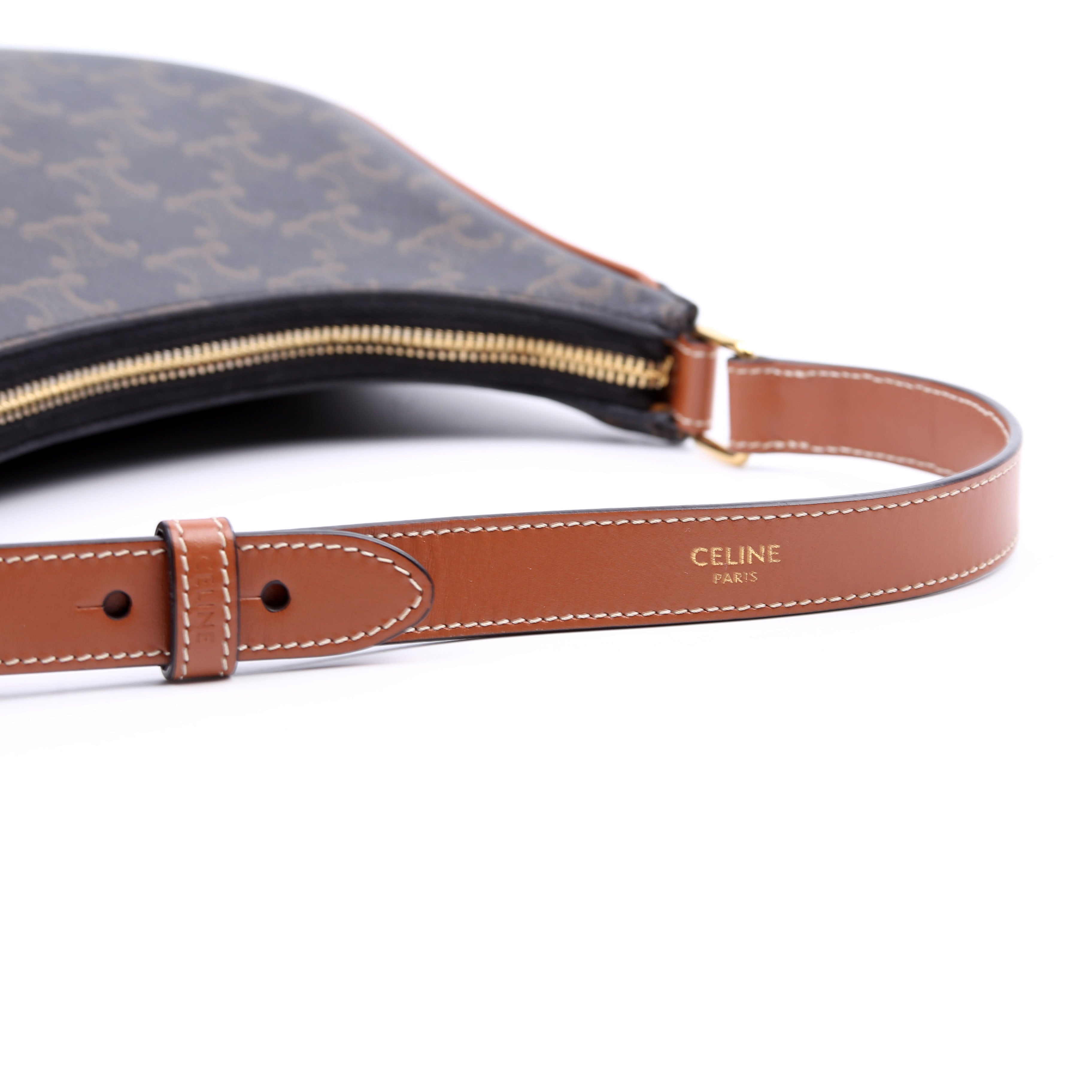 Ava Triomphe Medium Canvas/Calfskin Brown
