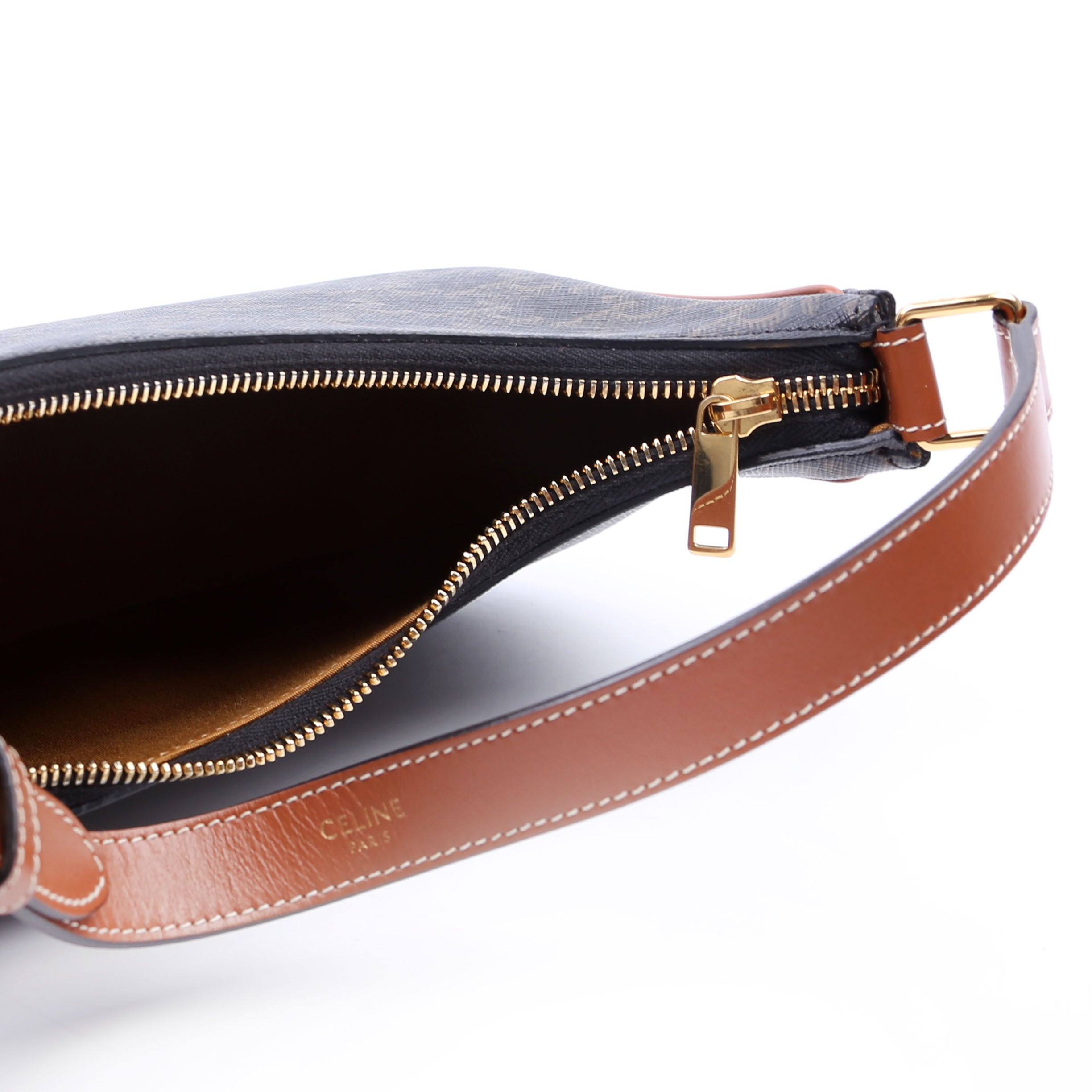 Ava Triomphe Medium Canvas/Calfskin Brown