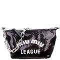 League Spirit Sequin Shoulder Bag Black/White