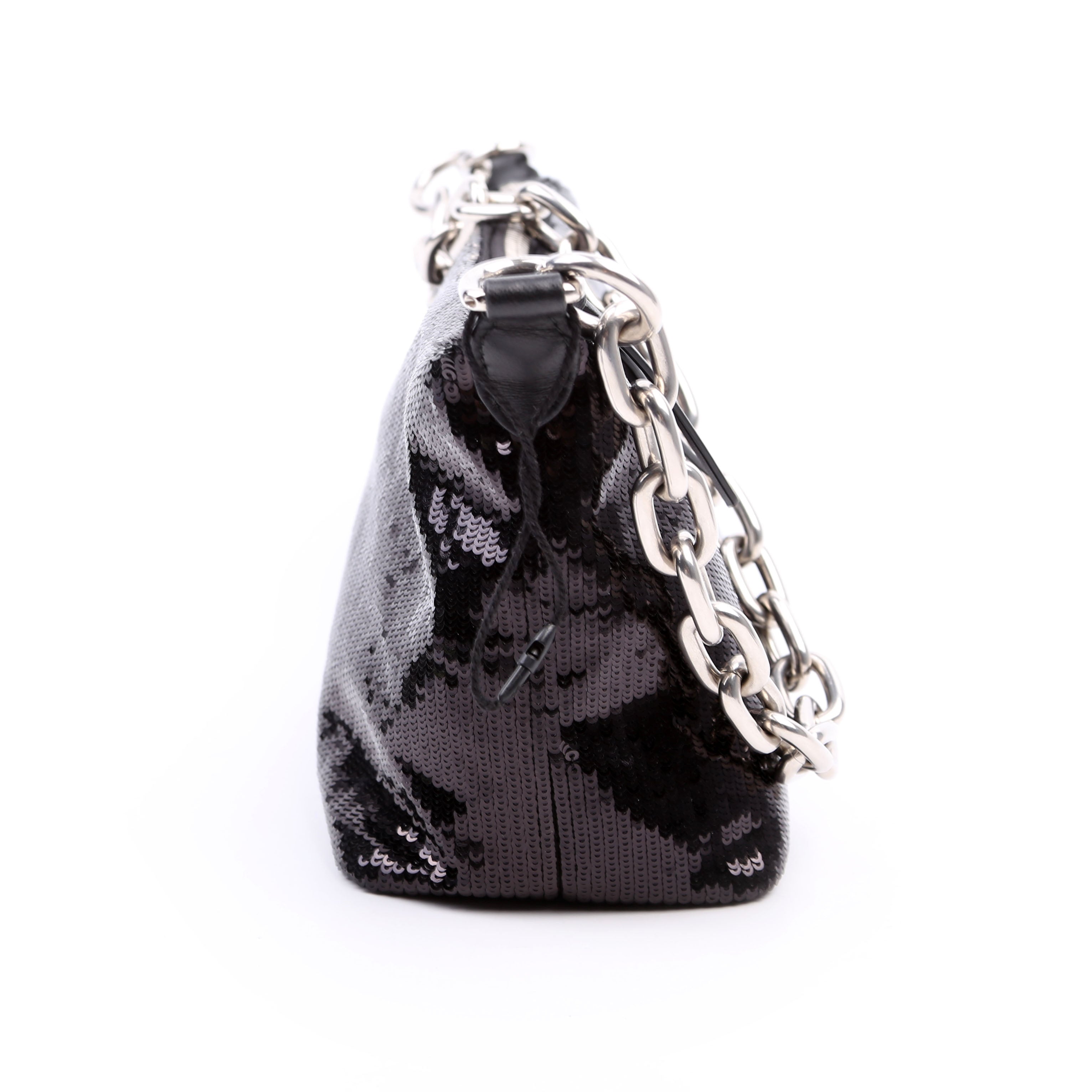 League Spirit Sequin Shoulder Bag Black/White