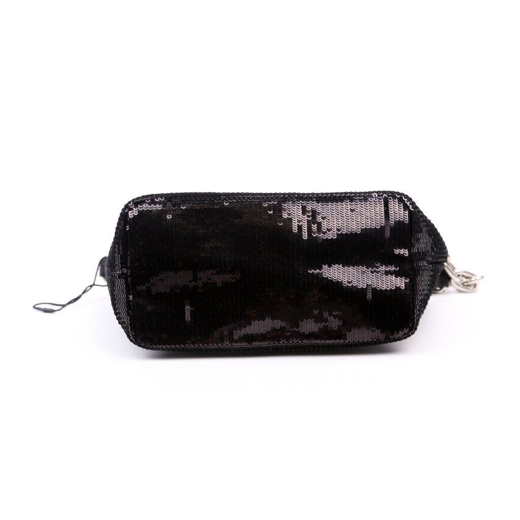 League Spirit Sequin Shoulder Bag Black/White