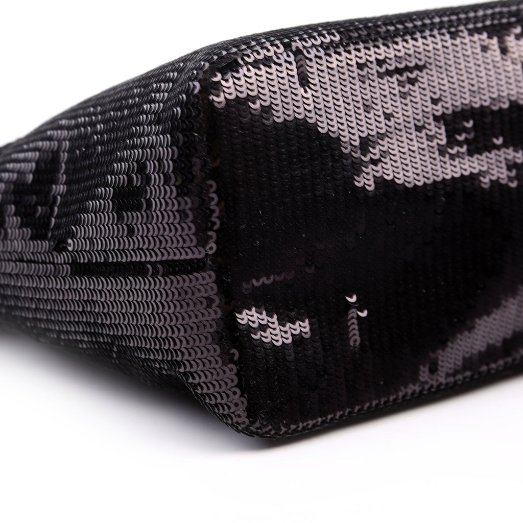 League Spirit Sequin Shoulder Bag Black/White