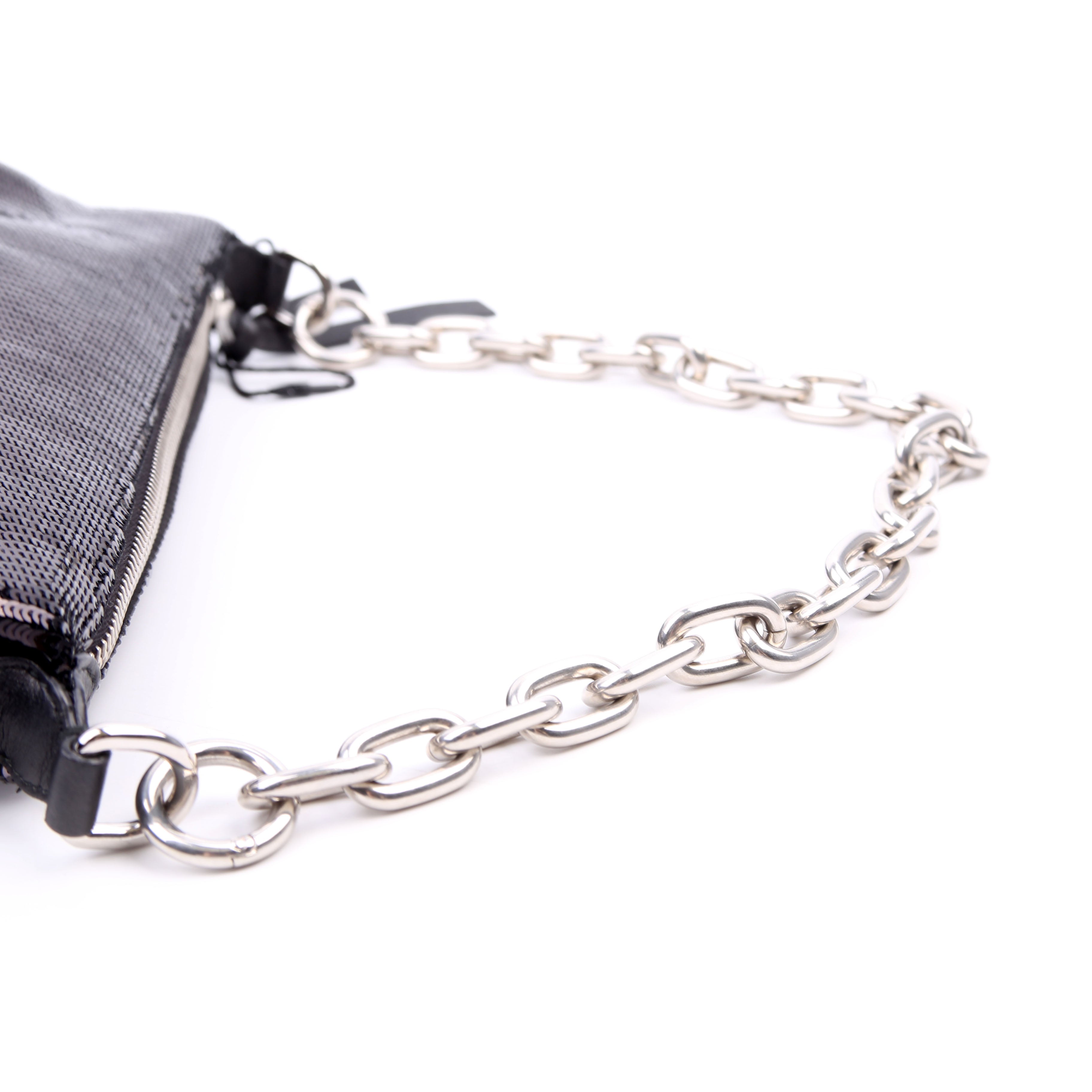 League Spirit Sequin Shoulder Bag Black/White