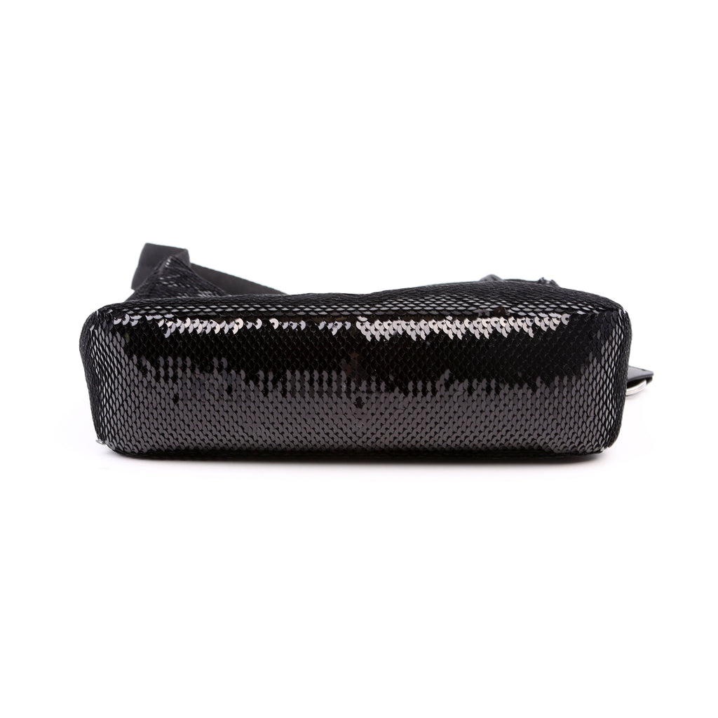 Prada Re-Edition 2000 Sequin Mini Bag Black/White