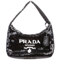 Prada Re-Edition 2000 Sequin Mini Bag Black/White