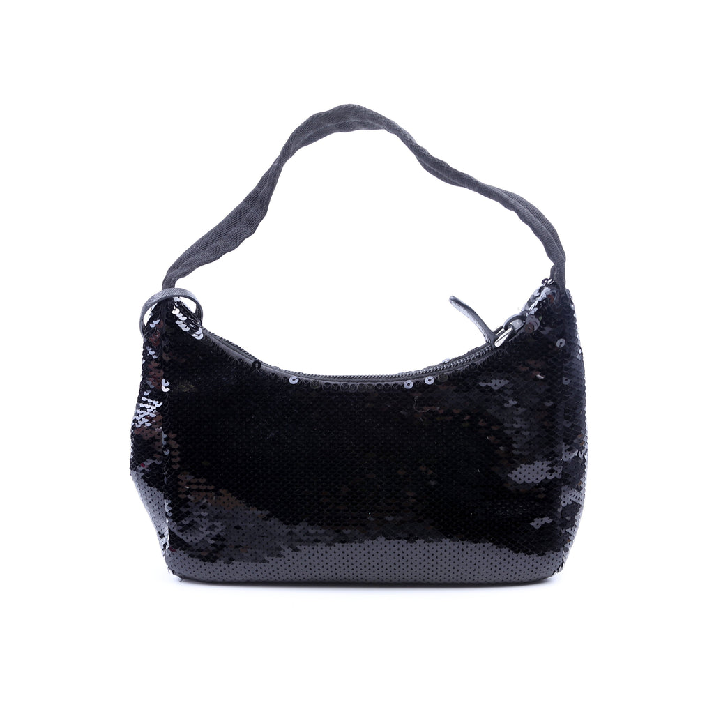 Prada Re-Edition 2000 Sequin Mini Bag Black/White