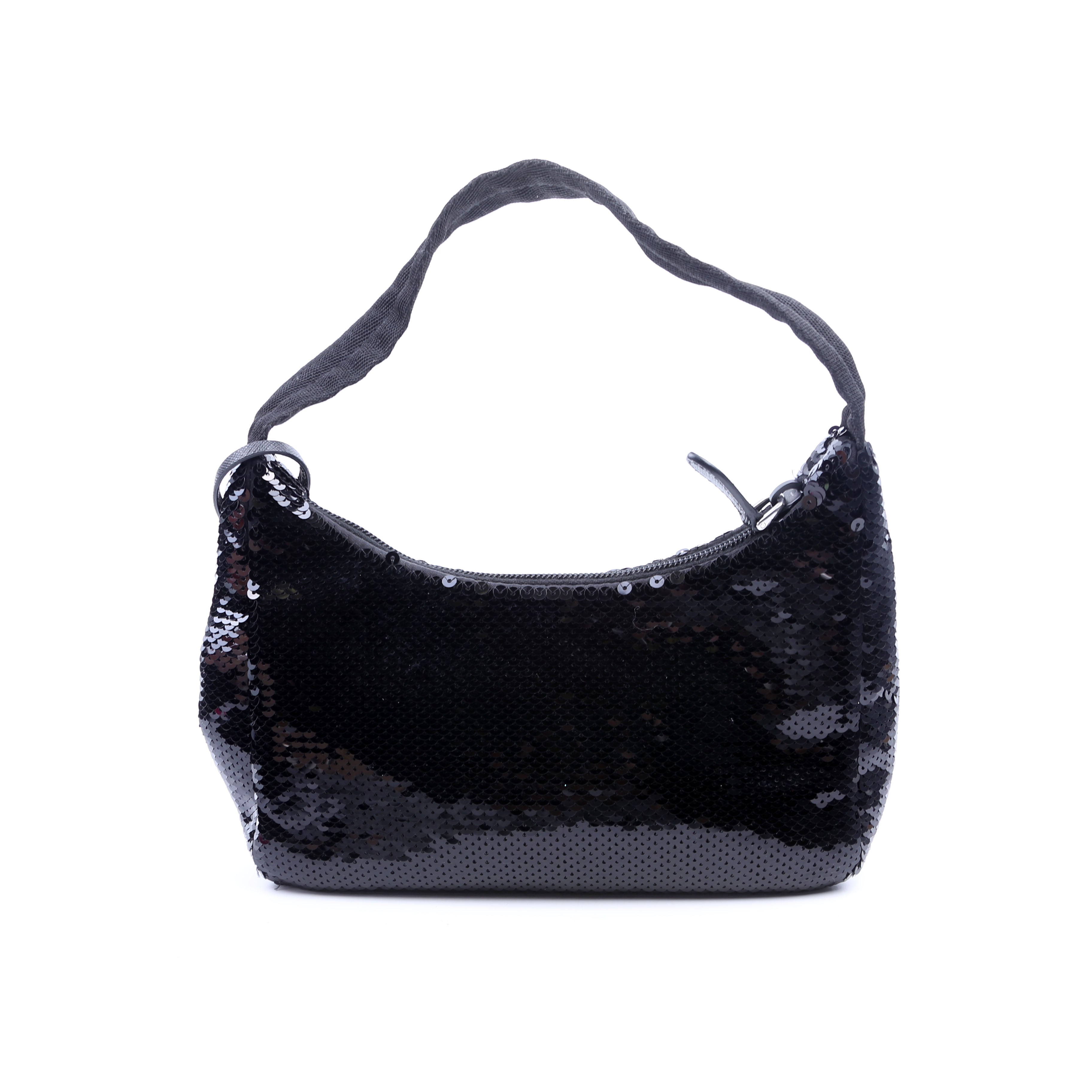 Prada Re-Edition 2000 Sequin Mini Bag Black/White