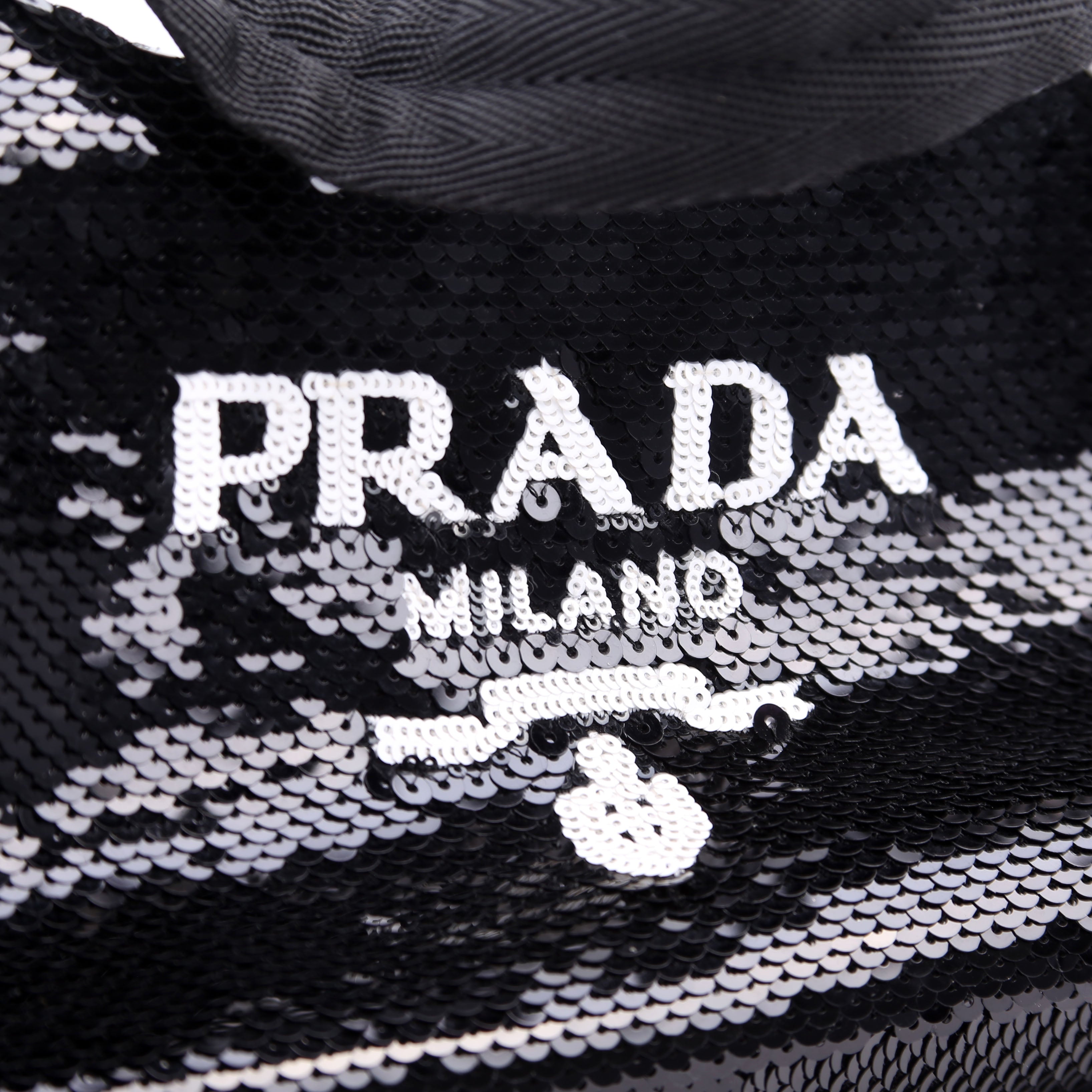 Prada Re-Edition 2000 Sequin Mini Bag Black/White