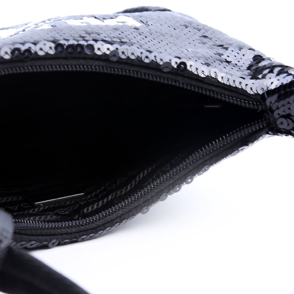 Prada Re-Edition 2000 Sequin Mini Bag Black/White