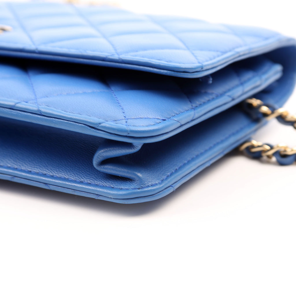 WOC Classic Quilted Lambskin Blue