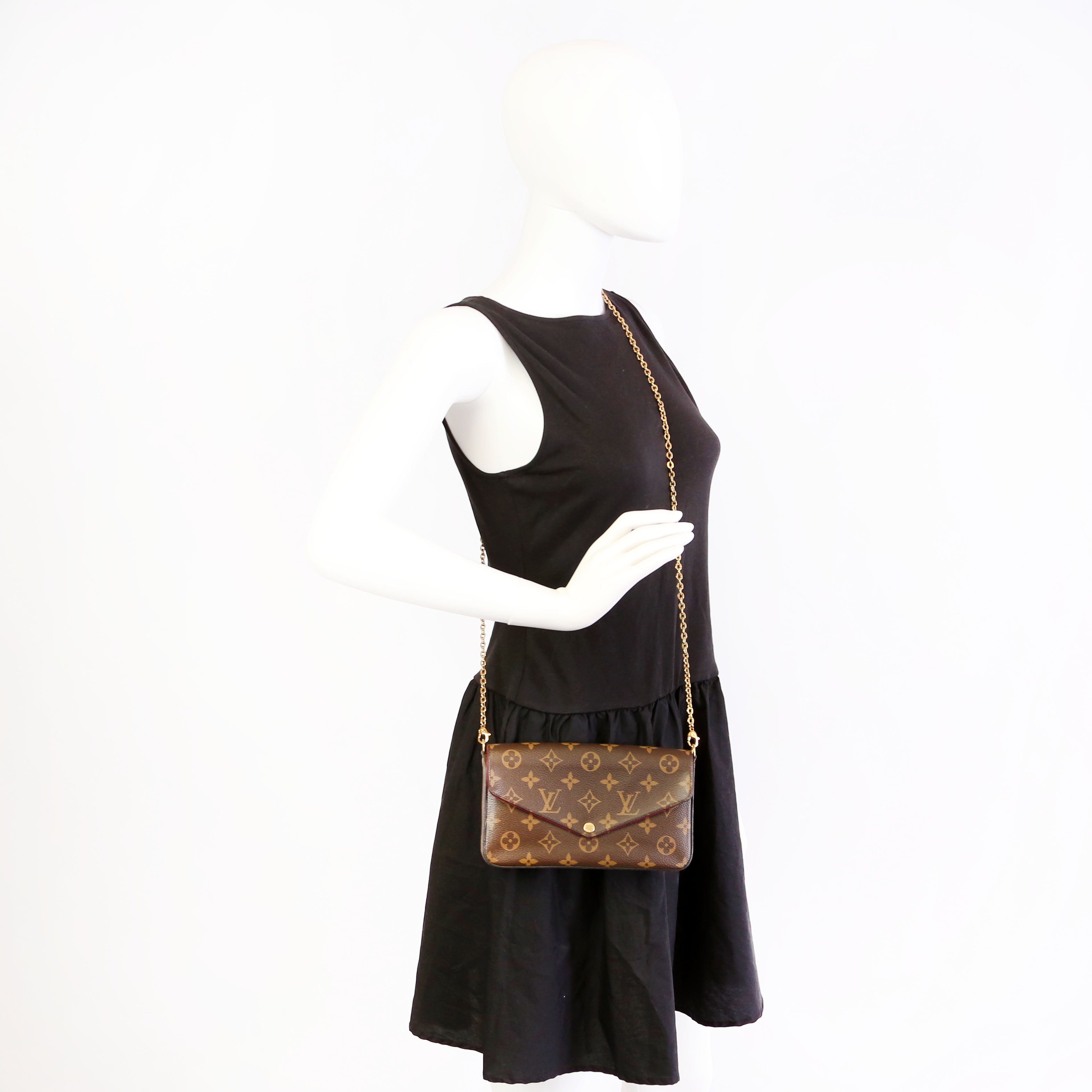 Pochette Felicie Monogram Berry