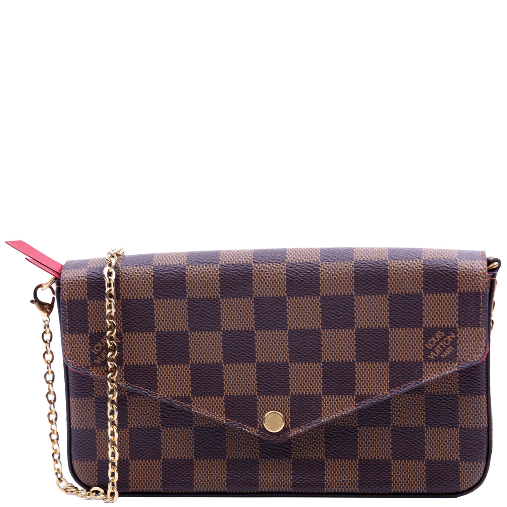 Pochette Felicie Damier Ebene Red