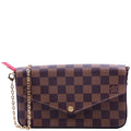 Pochette Felicie Damier Ebene Red