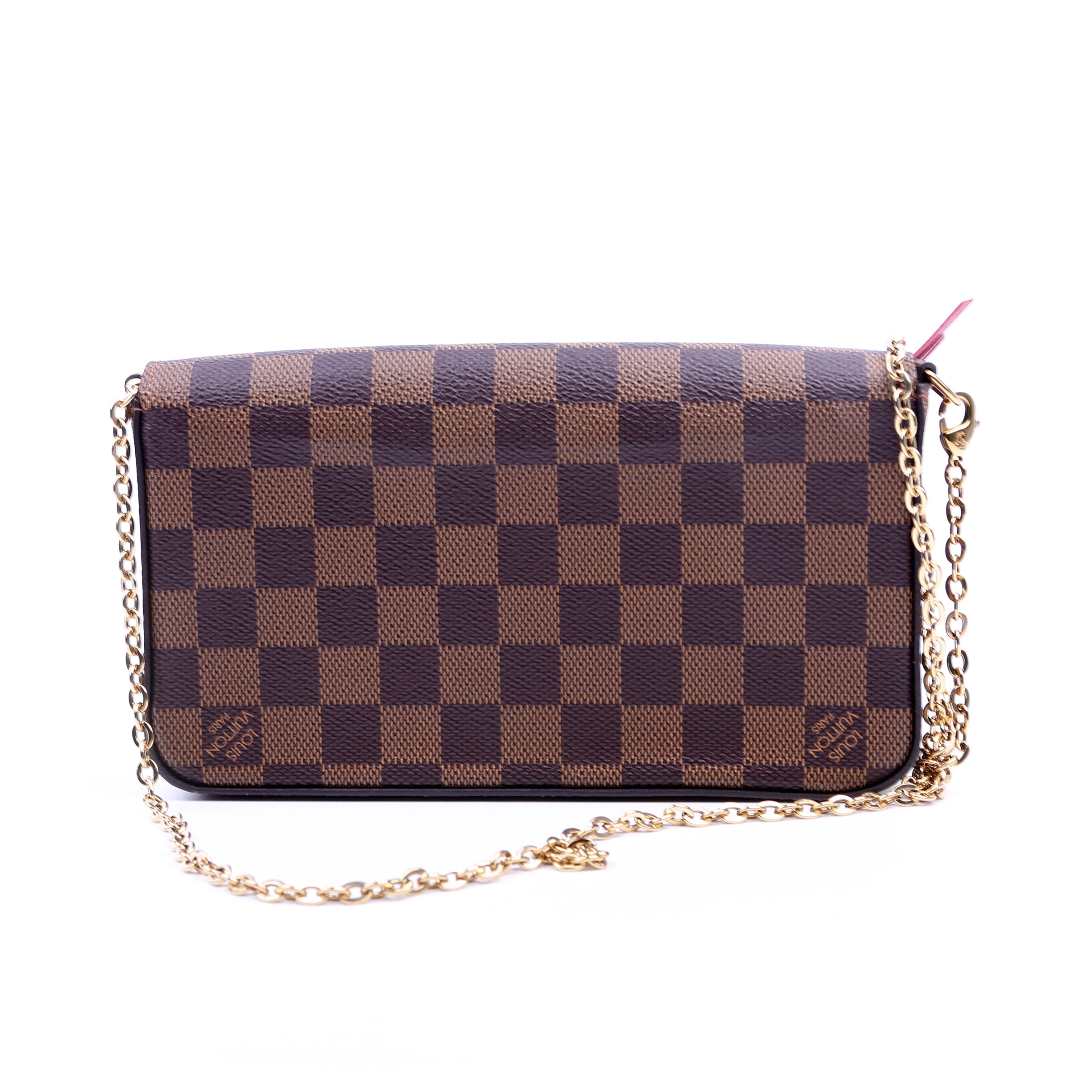 Pochette Felicie Damier Ebene Red