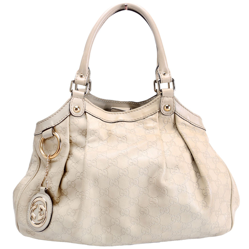 211944 Sukey GG Leather Medium Nude