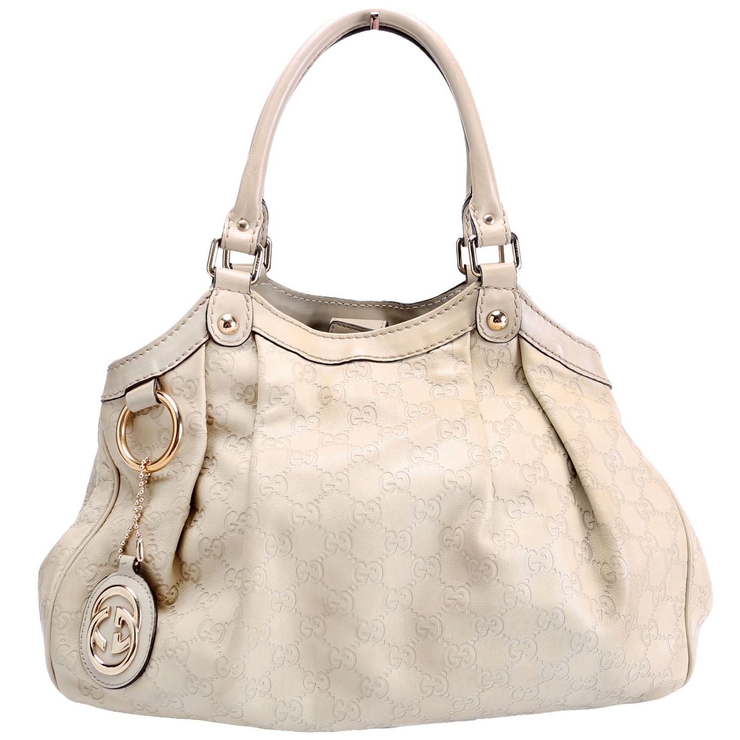211944 Sukey GG Leather Medium Nude
