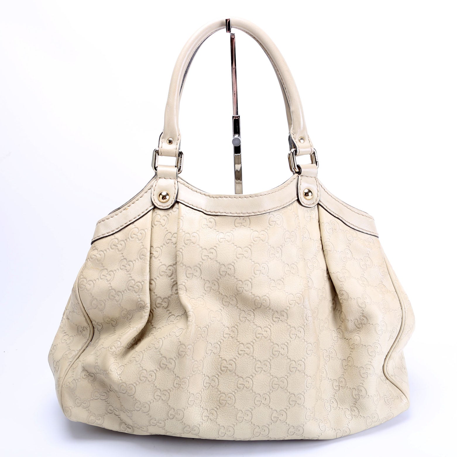 211944 Sukey GG Leather Medium Nude