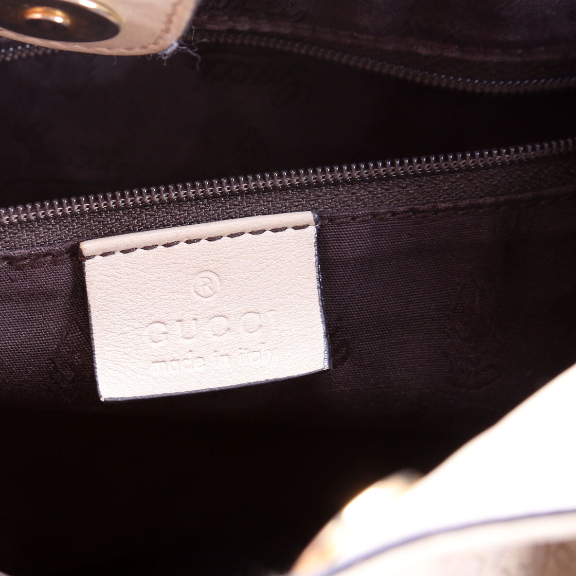 211944 Sukey GG Leather Medium Nude