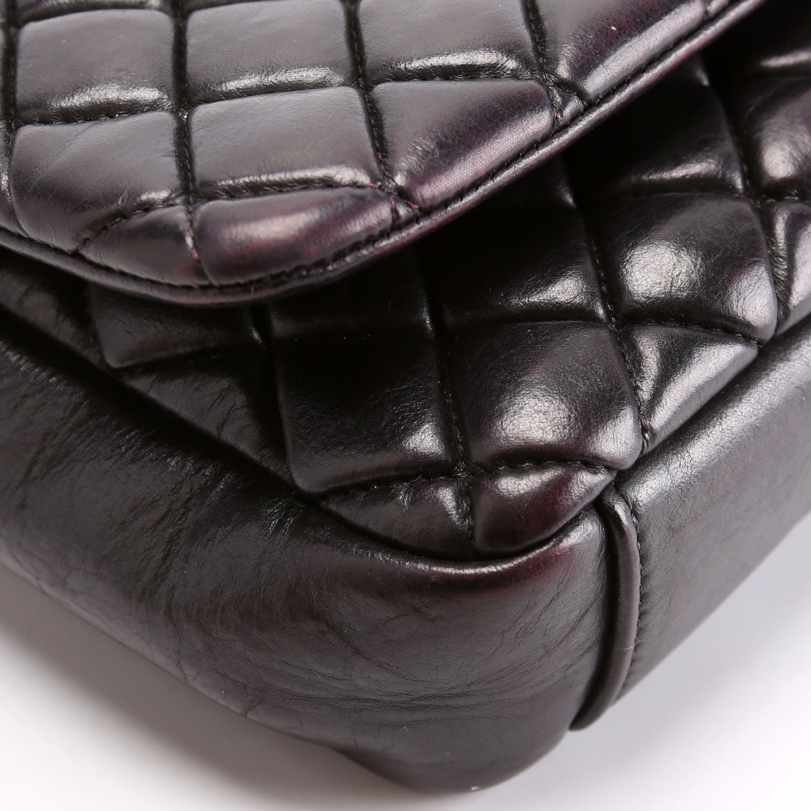 New Bubble Small Flap Bag Iridescent Calfskin 17M Black