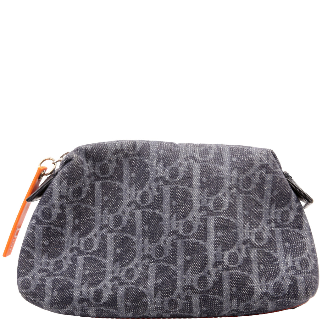Flight Trotter Cosmetic Pouch Denim Monogram Blue