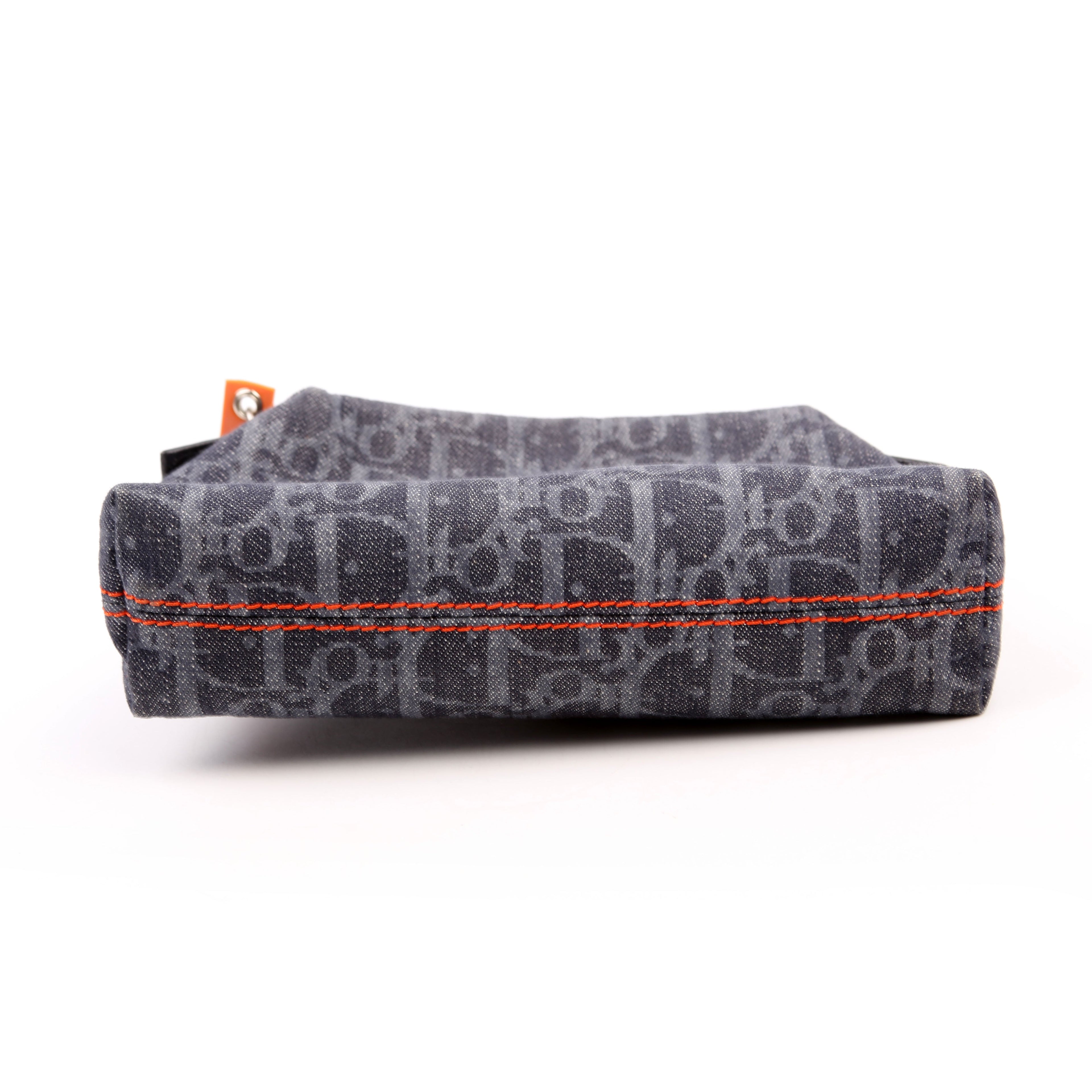 Flight Trotter Cosmetic Pouch Denim Monogram Blue