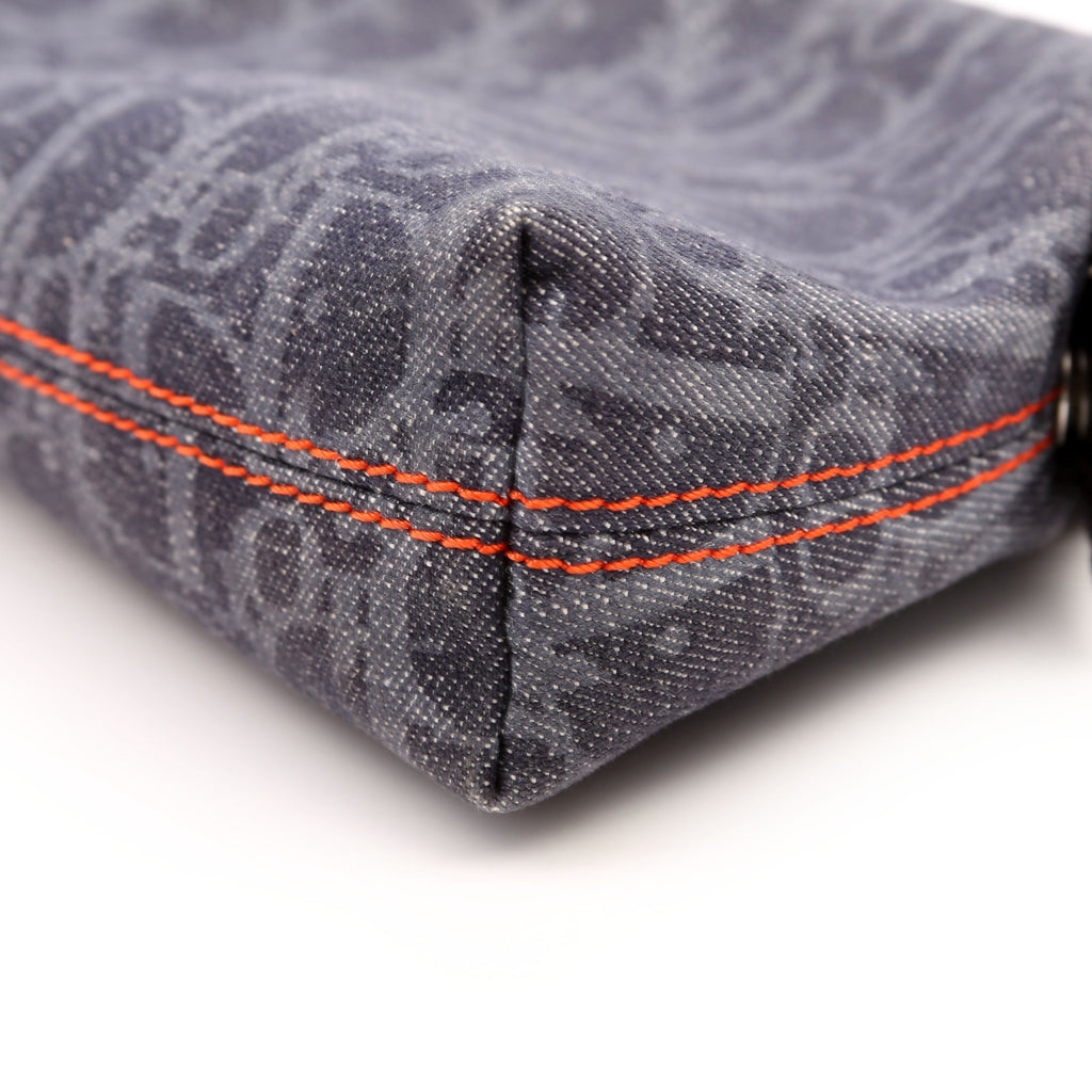 Flight Trotter Cosmetic Pouch Denim Monogram Blue