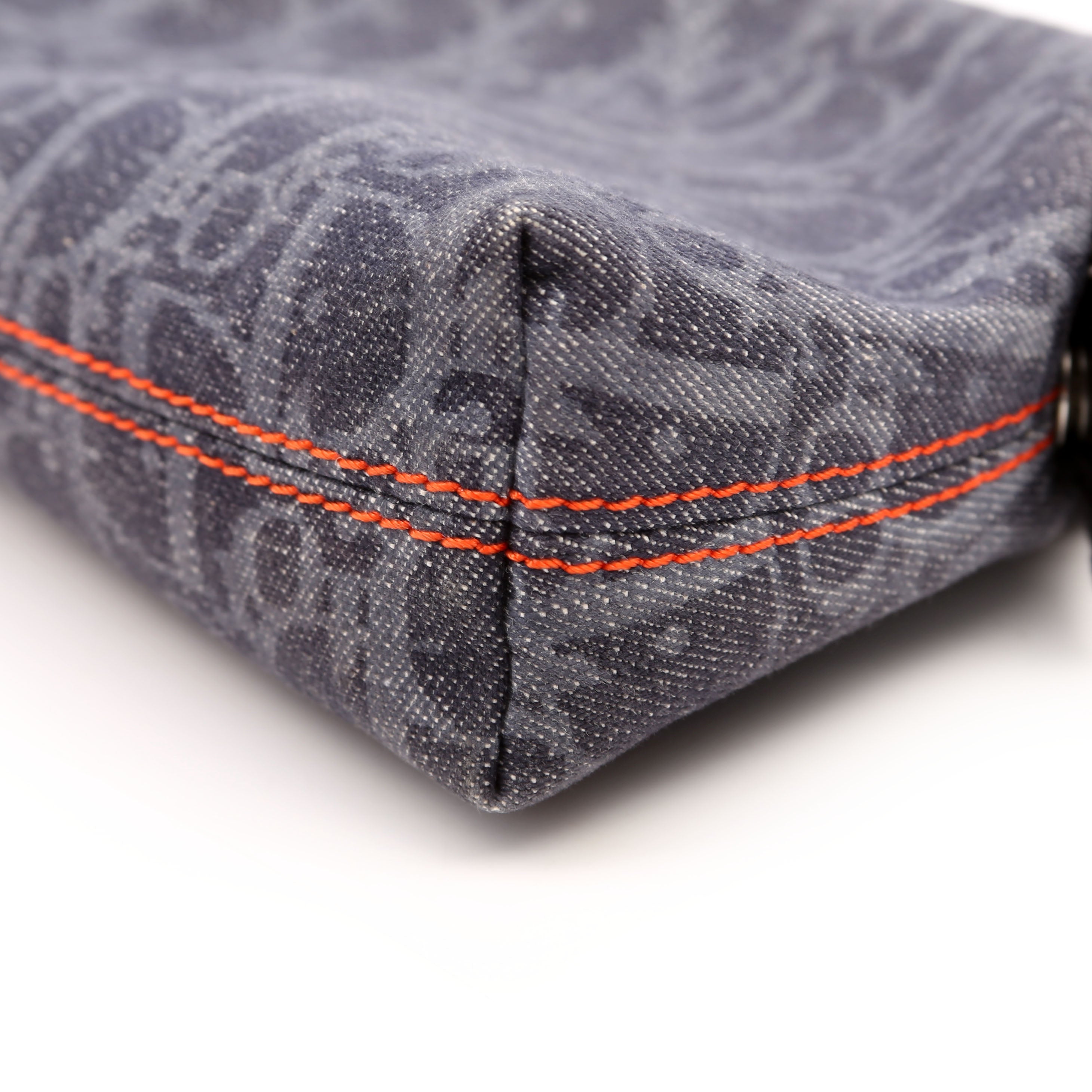 Flight Trotter Cosmetic Pouch Denim Monogram Blue