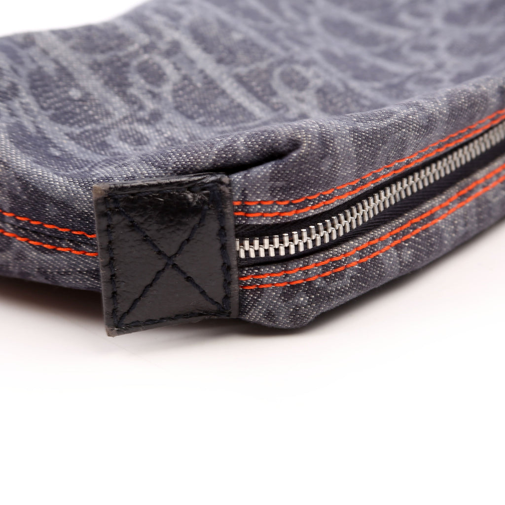 Flight Trotter Cosmetic Pouch Denim Monogram Blue