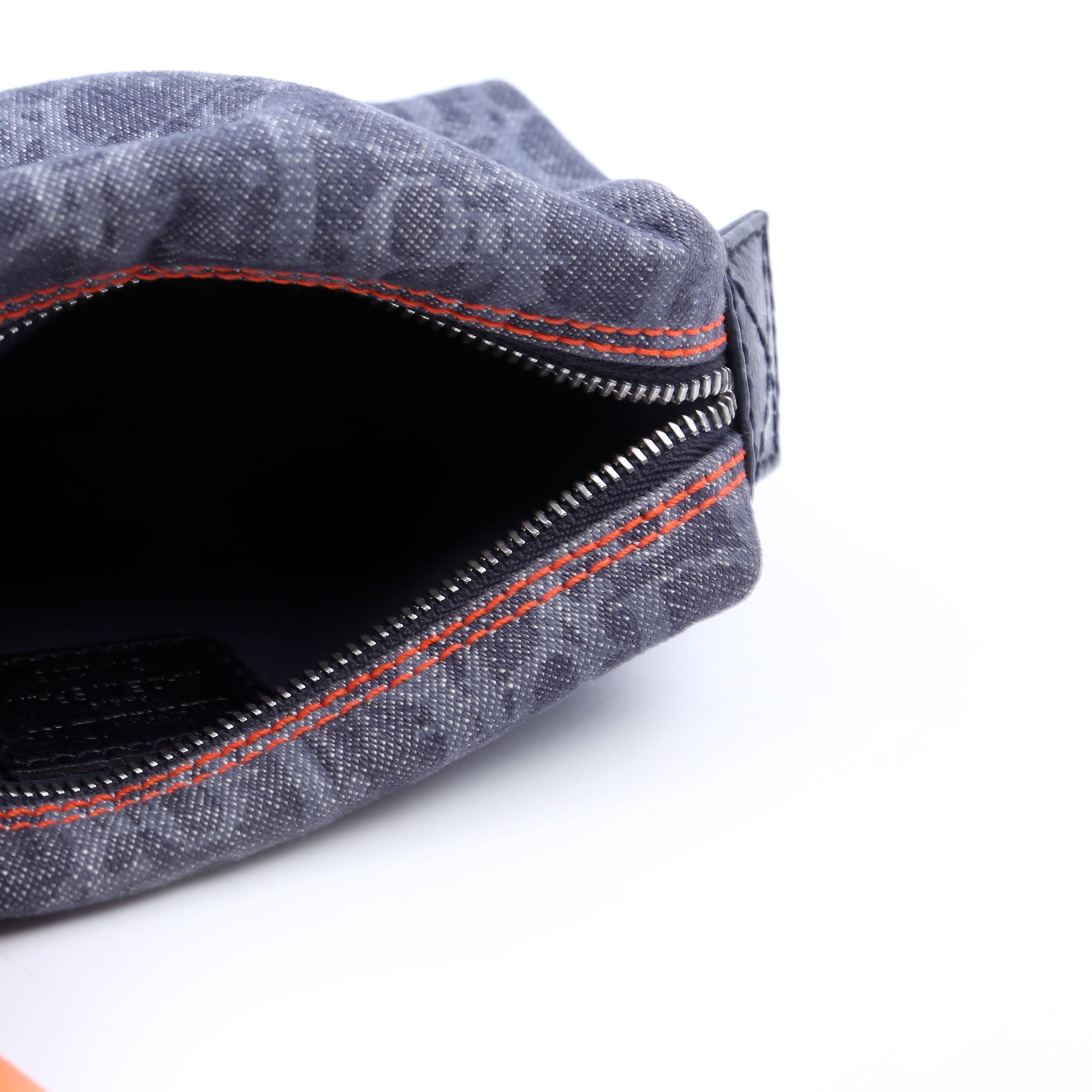 Flight Trotter Cosmetic Pouch Denim Monogram Blue
