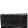 449396 Microguccissima Continental Flap Wallet Black