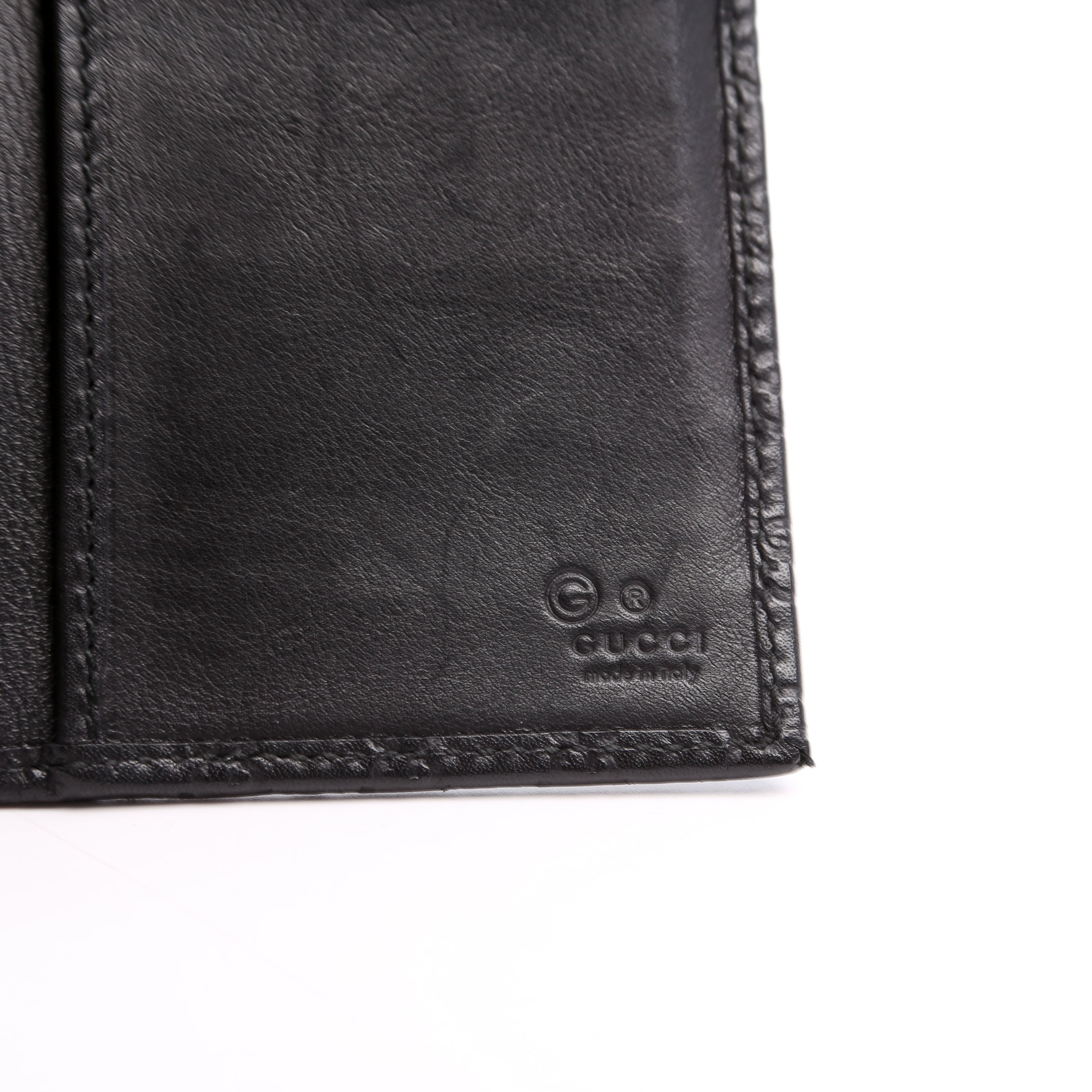 449396 Microguccissima Continental Flap Wallet Black
