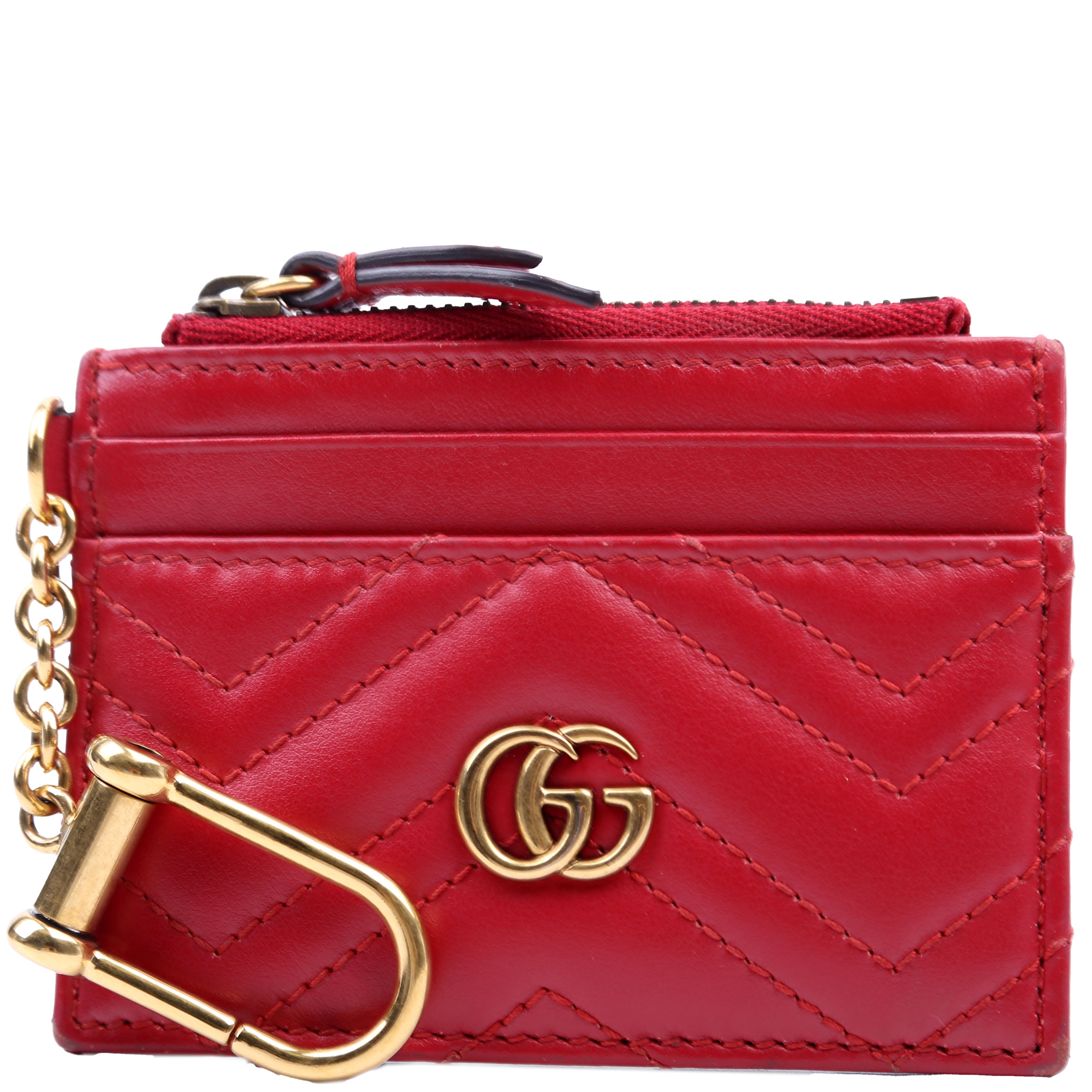 627064 Marmont Keychain Wallet Red