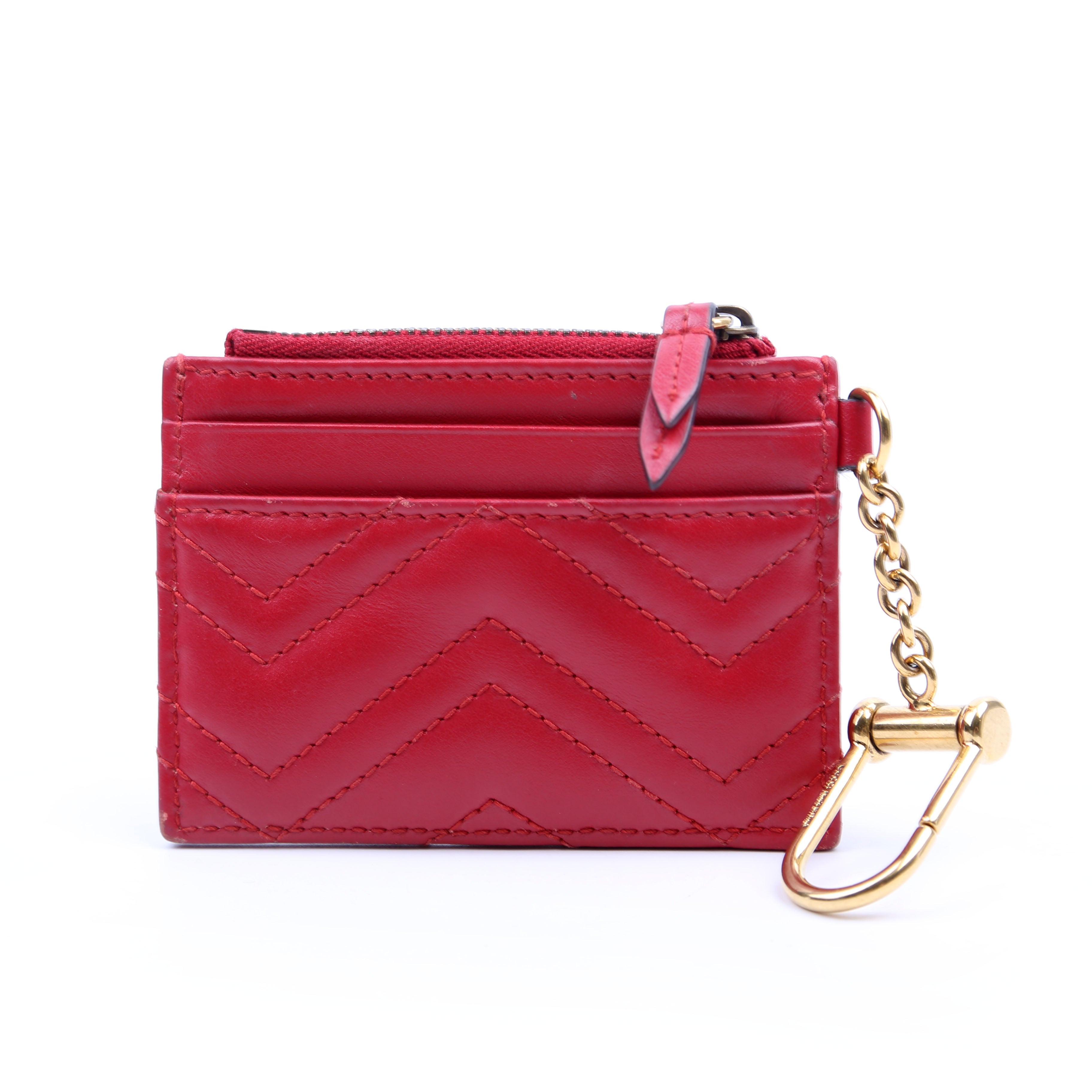 627064 Marmont Keychain Wallet Red