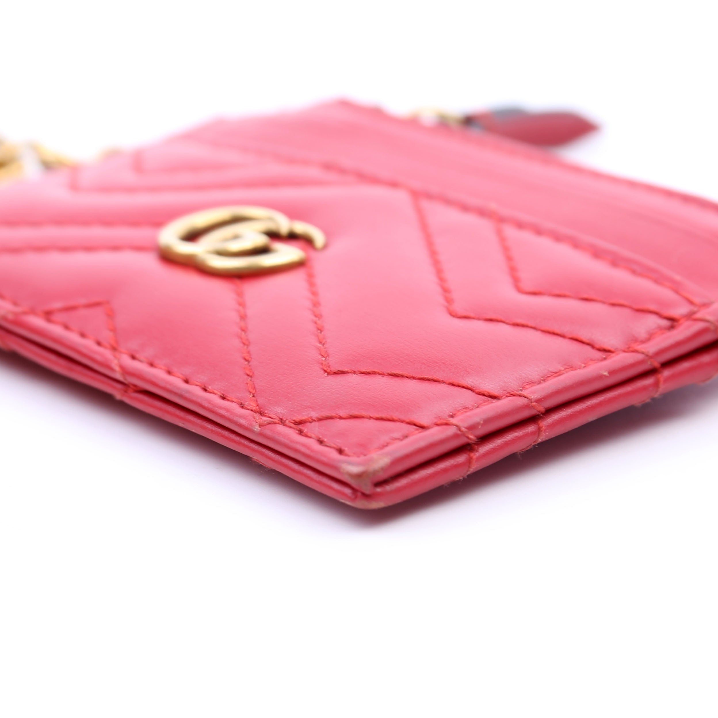 627064 Marmont Keychain Wallet Red