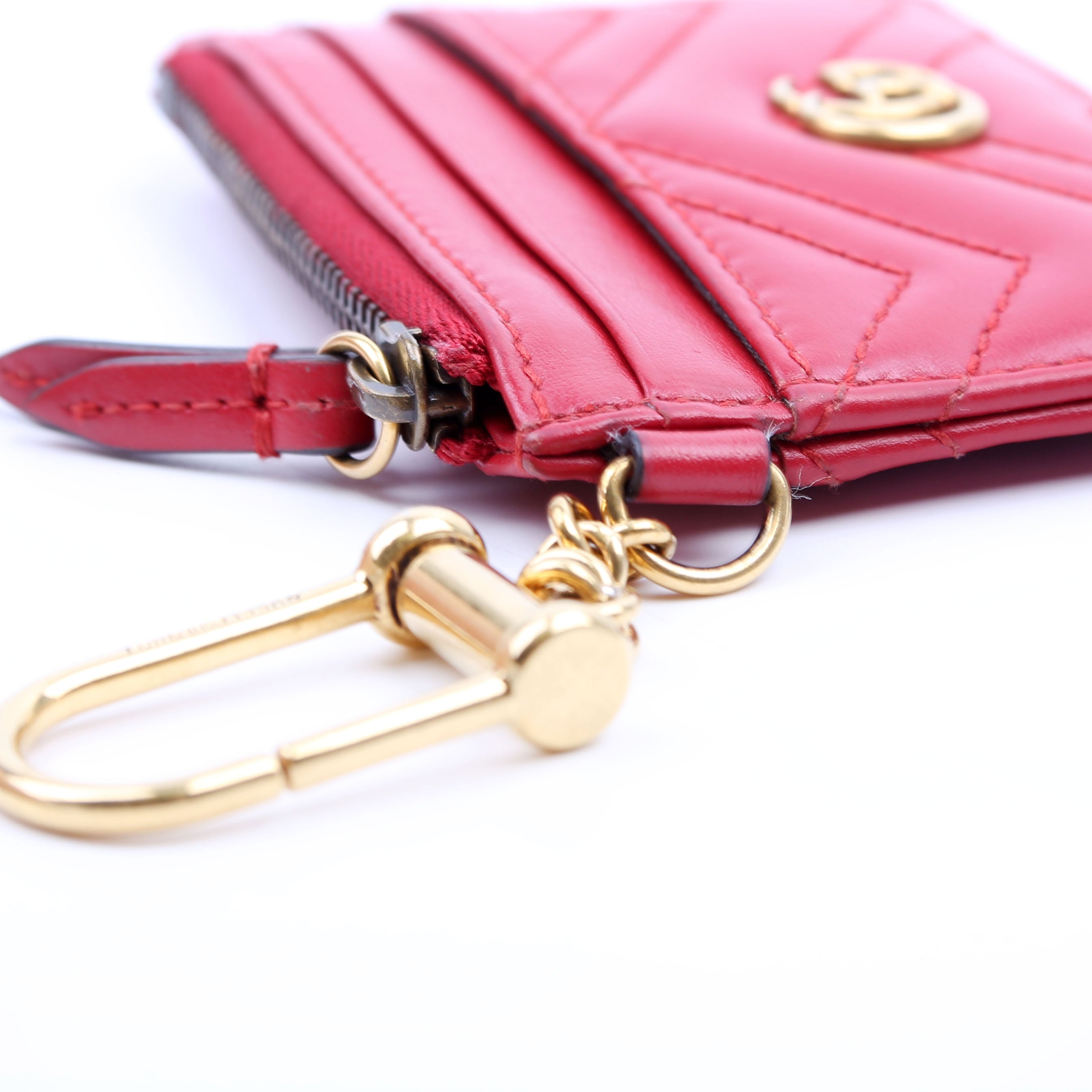 627064 Marmont Keychain Wallet Red