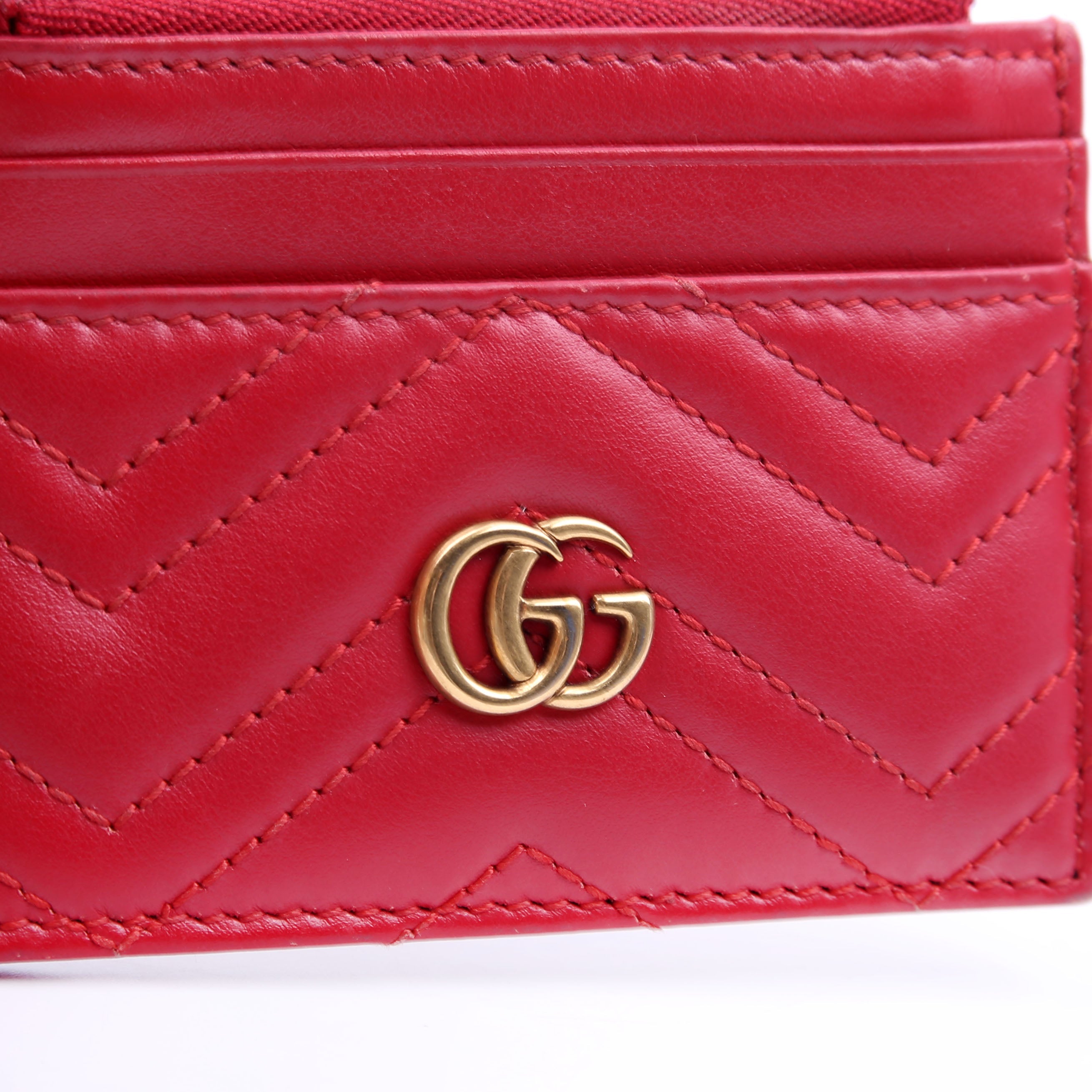 627064 Marmont Keychain Wallet Red