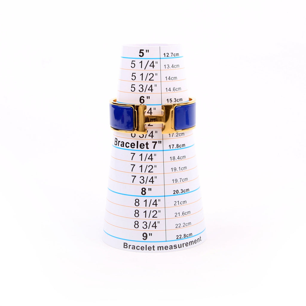 Hermes Clic Clac Wide PM Bracelet Gold/Blue