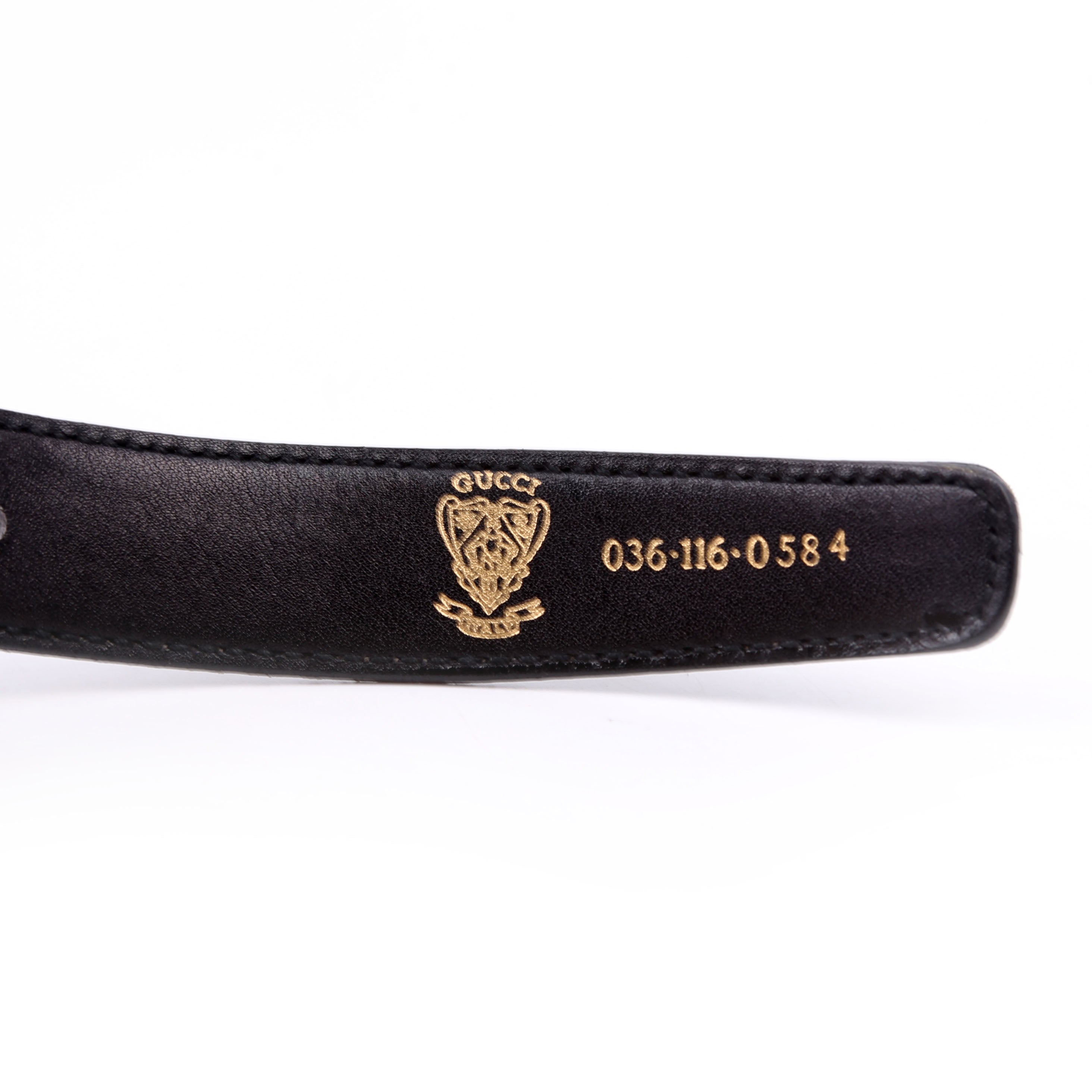 036.116 Interlocking G Oval Reversible Vintage Belt Size 100/40 Brown/Black
