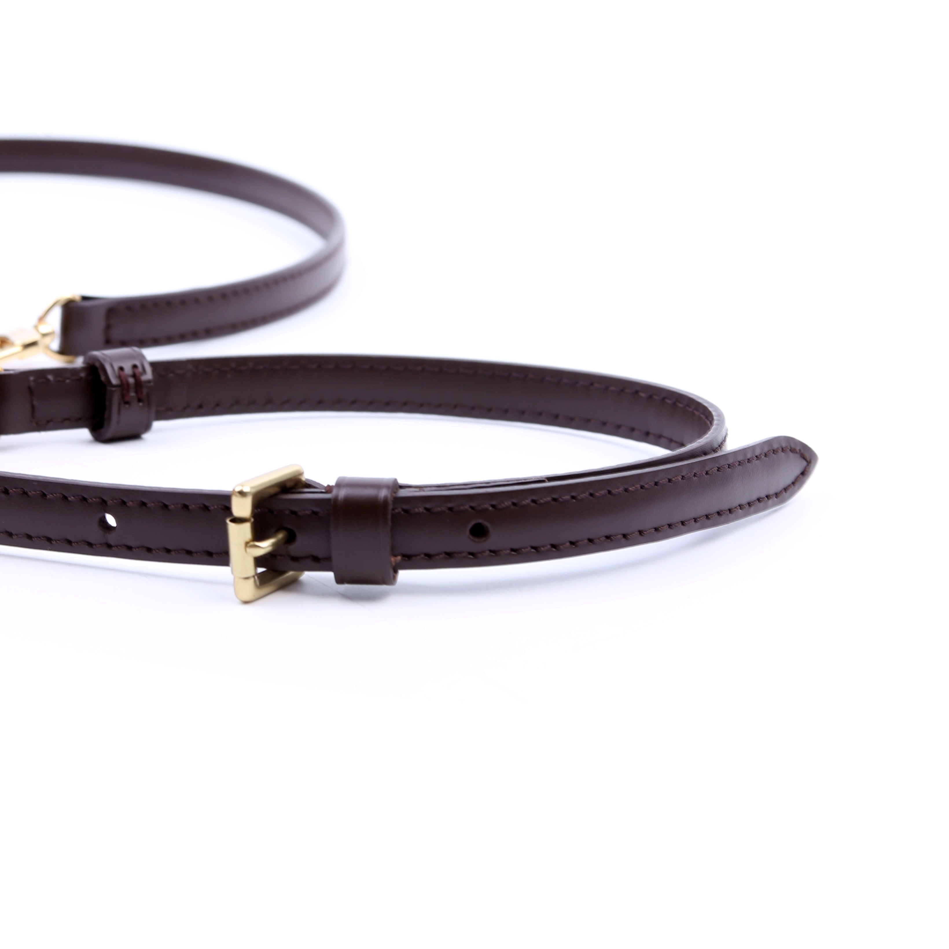 Leather Shoulder Strap Brown
